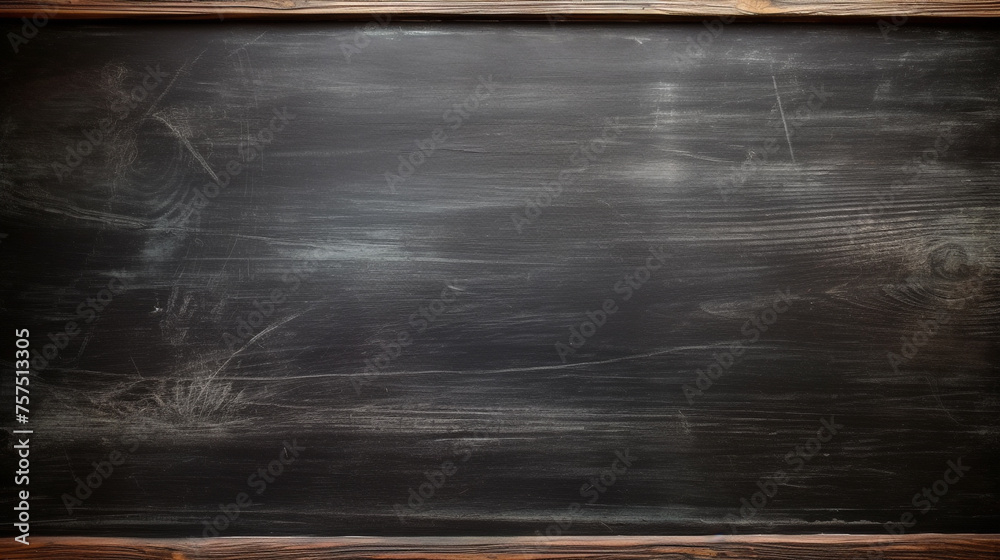 Chalk black board blackboard chalkboard background сreated with Generative Ai - obrazy, fototapety, plakaty 