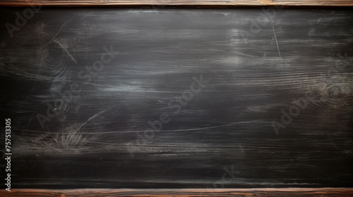 Chalk black board blackboard chalkboard background сreated with Generative Ai © Andrii Yablonskyi