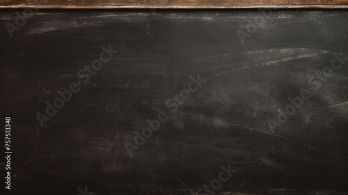 Chalk black board blackboard chalkboard background сreated with Generative Ai photo
