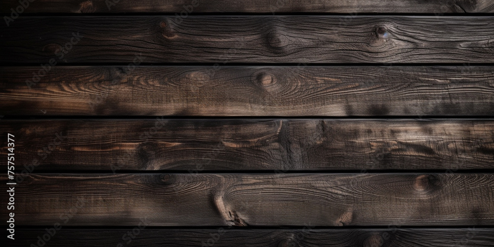 Fototapeta premium Dark wooden texture. Rustic three-dimensional wood texture. Wood background сreated with Generative Ai