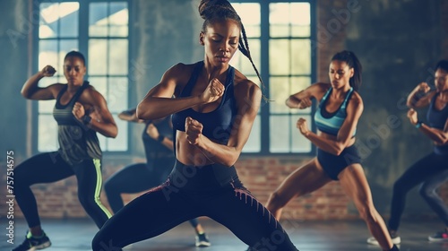 Women empower all fitness levels in training bodycombat photo