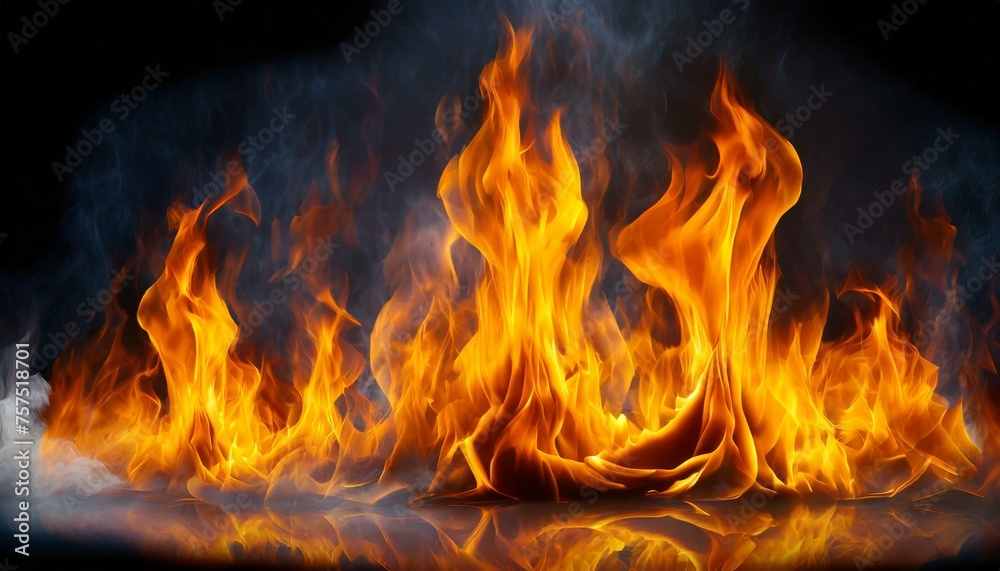 Fiery Motion: Isolated Image of Vibrant and Dynamic Fire Flames Fiery Motion: Isolated Image of Vibrant and Dynamic Fire Flames