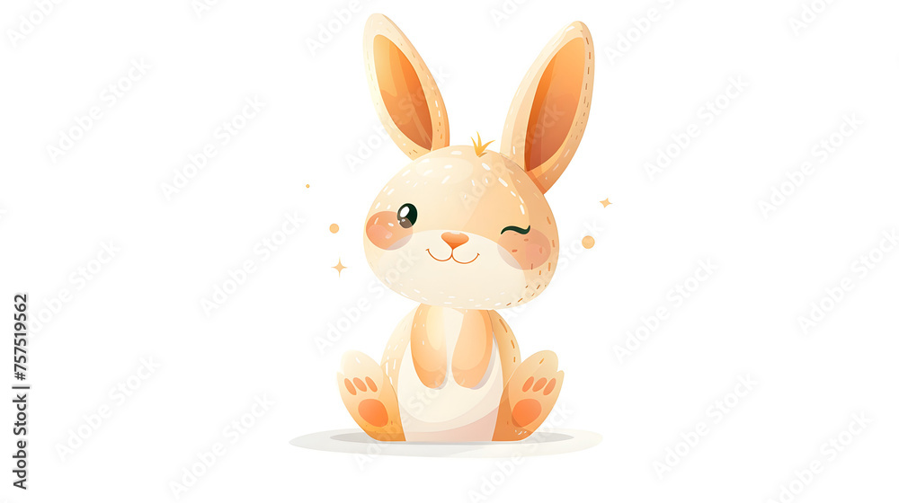An endearing image of a winking bunny with a soft fur texture and sparkles around it, giving a sense of playfulness and joy An endearing image of a winking bunny with a soft fur texture and sparkles around it, giving a sense of playfulness and joy