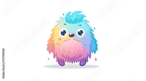 Multicolored, vibrant cartoon creature with a starry appeal, symbolizing diversity and fantasy