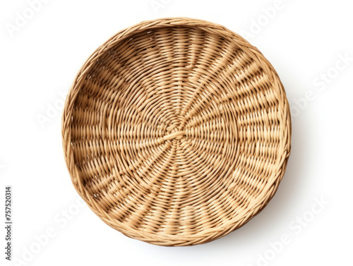 Woven basket isolated on transparent background, transparency image, removed background