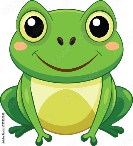 Kid-Friendly Frog Cartoon: Ideal for Educational Materials