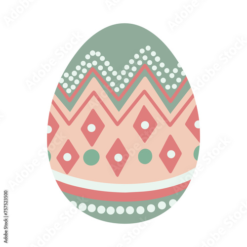 A vibrant vector illustration of an Easter egg, perfect for use in Easter projects and spring greeting cards