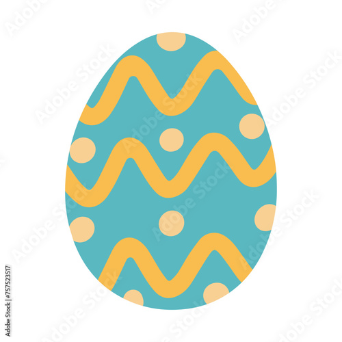 A vibrant vector illustration of an Easter egg, perfect for use in Easter projects and spring greeting cards