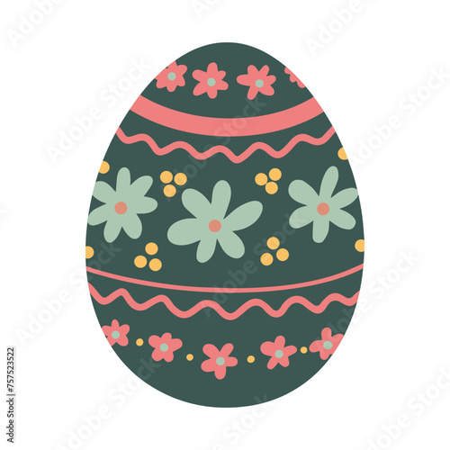 A vibrant vector illustration of an Easter egg, perfect for use in Easter projects and spring greeting cards