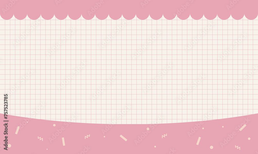 Cute kawaii pastel pink advertisement, poster and banner background