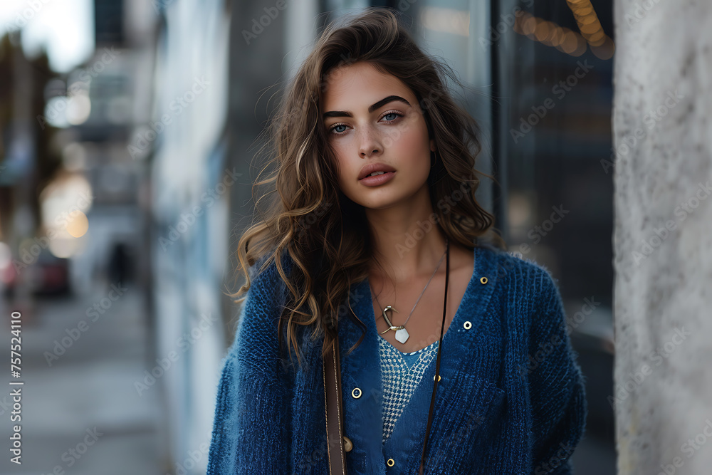 Young Woman Standing Next to Building