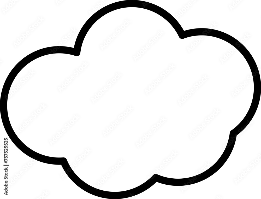 Trendy think bubble in flat style. Think bubble isolated on white background. Cloud line icon Vector art. Trendy think bubble in flat style. Think bubble isolated on white background. Cloud line icon Vector art.
