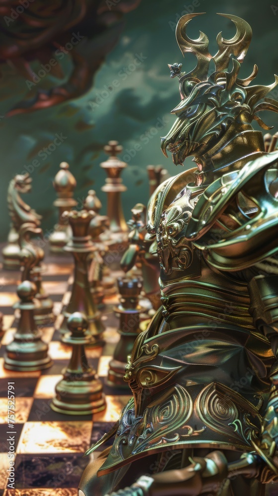In the realm of strategy alloy chess pieces and thunderclaps merge heralding a game of epic proportions
