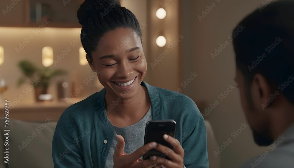Joyous Moment Captured: Person Laughing Heartily, Holding Smartphone in Hand, Embracing Modern Connectivity Joyous Moment Captured: Person Laughing Heartily, Holding Smartphone in Hand, Embracing Modern Connectivity