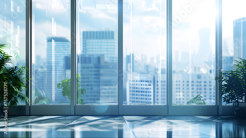 Modern office view  environmentally friendly office  office background 