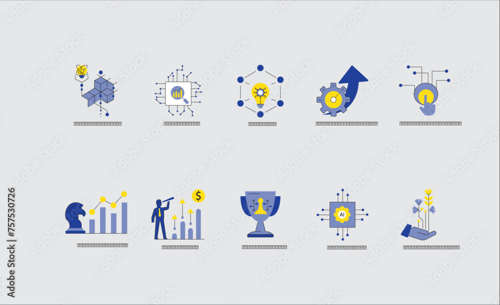 Business Solutions Vector Icons: Empowering Efficiency.