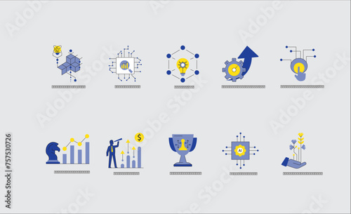 Business Solutions Vector Icons  Empowering Efficiency.