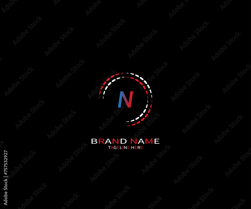 N Letter Logo Design Vector