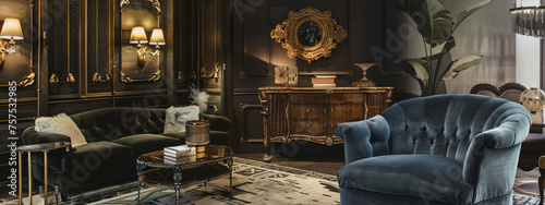Vintage Glamour where timeless pieces and opulent details reign supreme. Discover interior design inspirations that celebrate the beauty of bygone eras photo