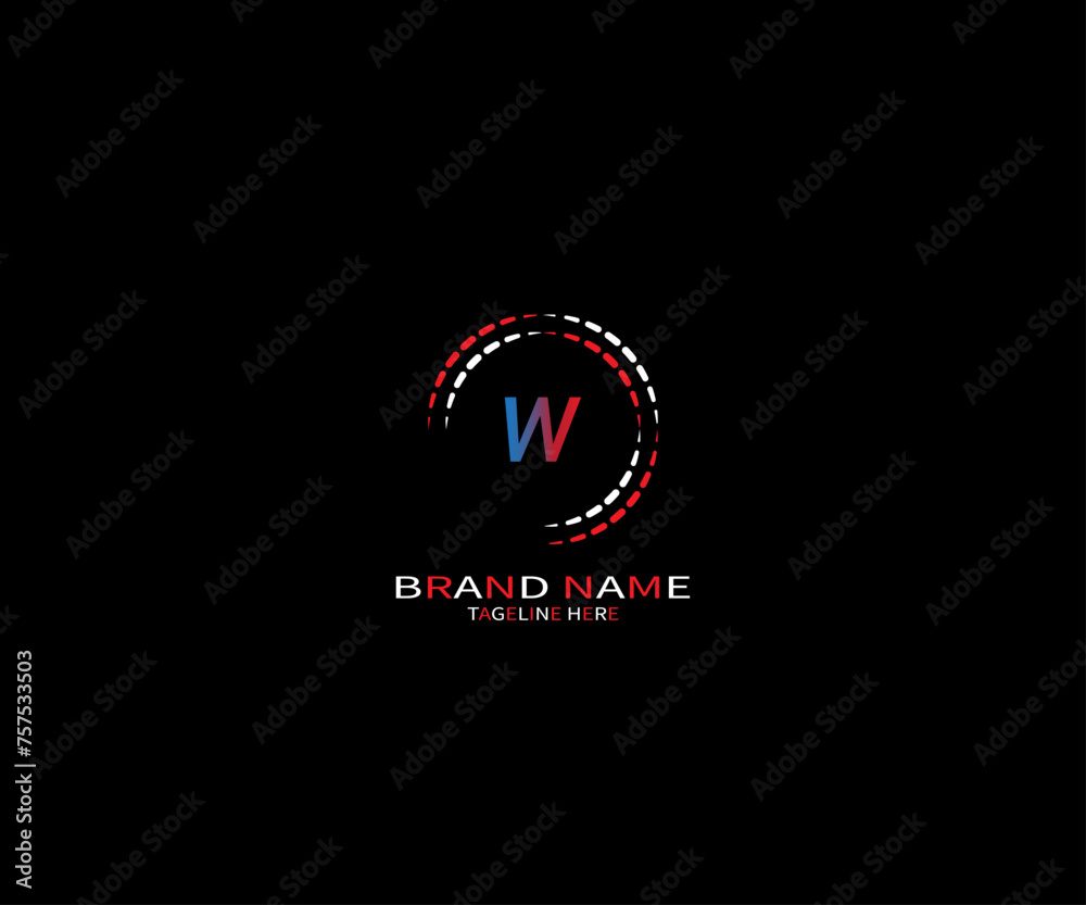 Fototapeta premium W Letter Logo Design Vector