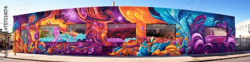 Let the vibrant street art mural be a beacon of creativity in the heart of the urban landscape.