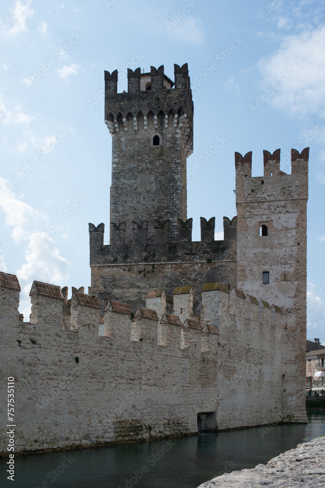 Beautiful medieval castle at Sirmione, by Garda Lake
