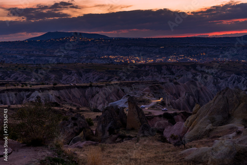 Cappadocia landscape at night