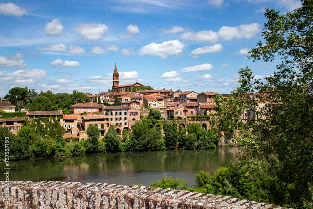 view of the old town albi in France