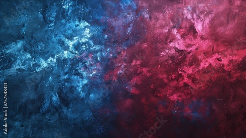 Dynamic crimson and sapphire blue textured background, symbolizing energy and intellect.