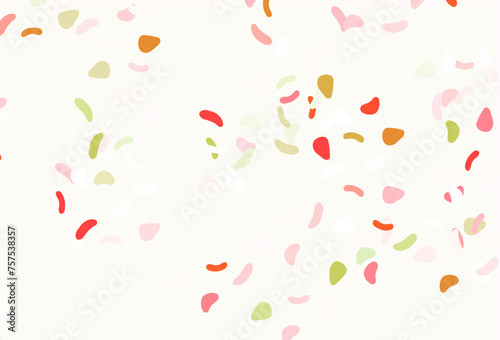 Light Green, Red vector background with abstract forms.