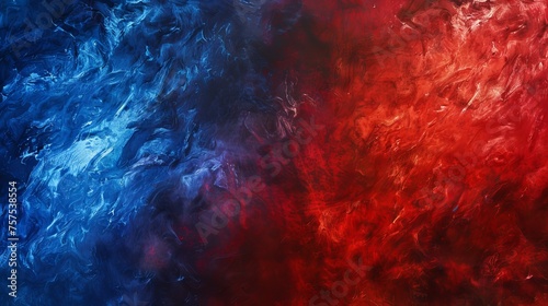 Dynamic flame red and sapphire blue textured background, symbolizing passion and intellect.