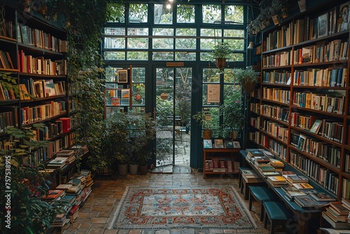 Create a picture of a cozy bookstore with shelves filled with books of all genres and comfortable reading nooks