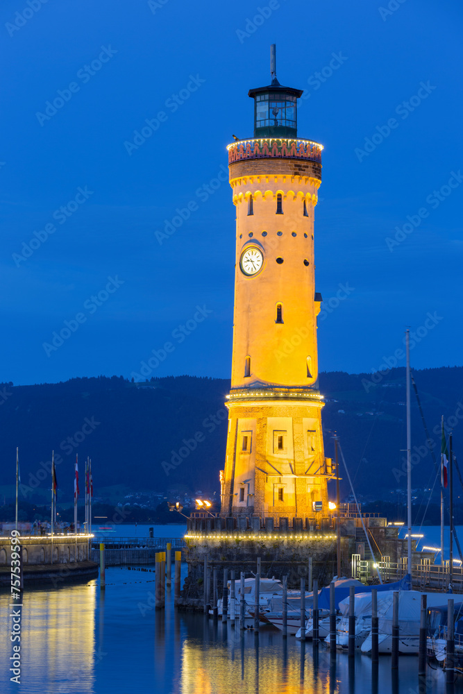 Neuer Lindauer Leuchtturm, Lindau, Bodensee, Bayern, Deutschland