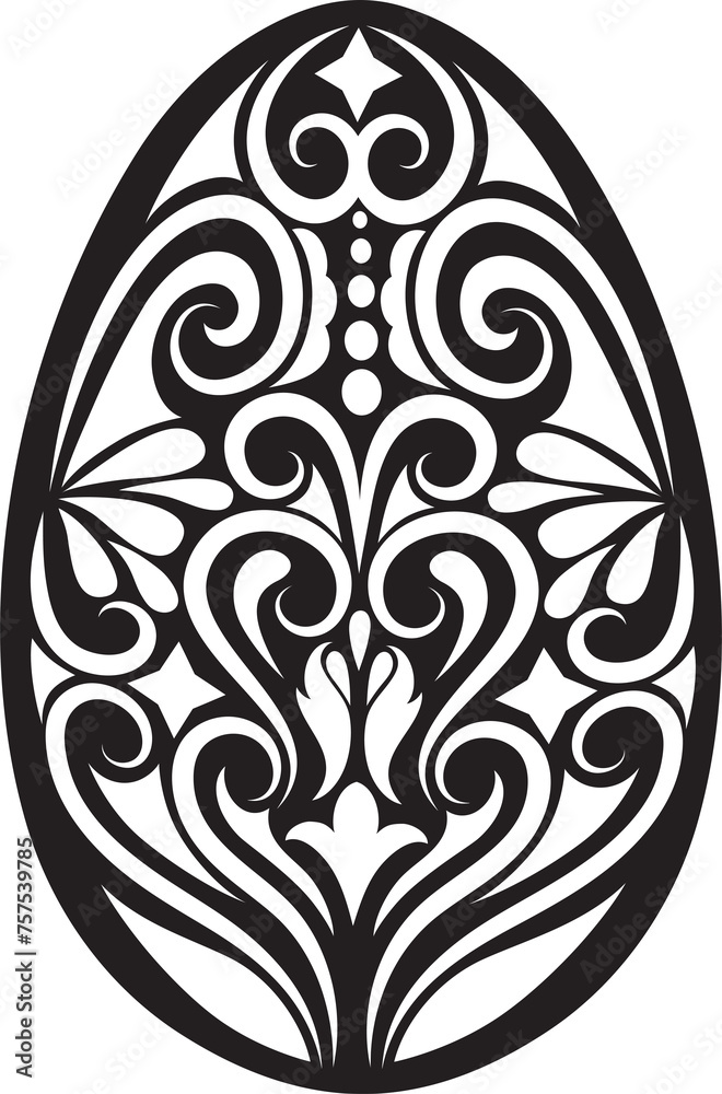 Pattern in a shape of an egg. Pattern in a shape of an egg.