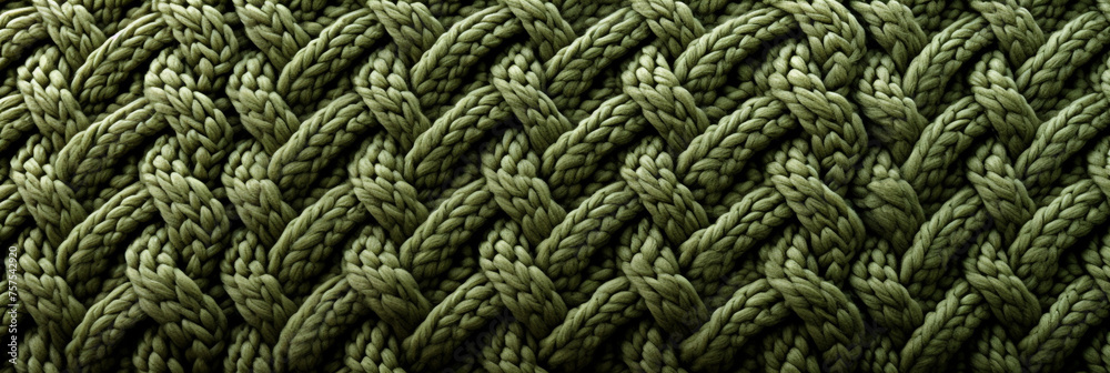 Knitted background in green сreated with Generative Ai Knitted background in green сreated with Generative Ai