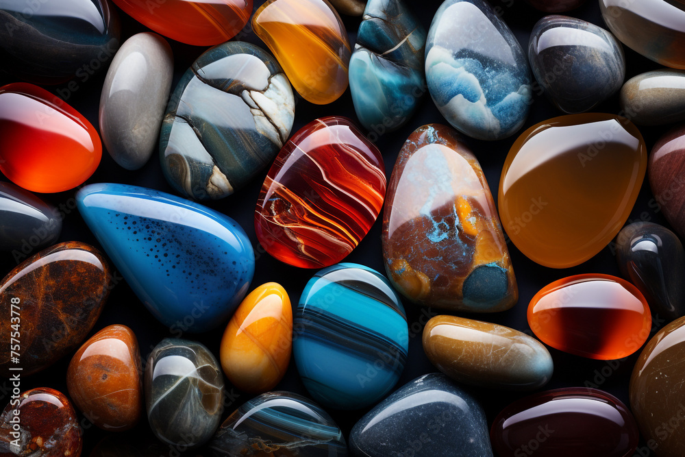 smooth colorful stones super macro сreated with Generative Ai smooth colorful stones super macro сreated with Generative Ai