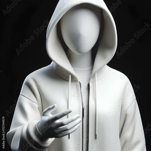silhouette of a man in a hoodie isolated on black or white background 