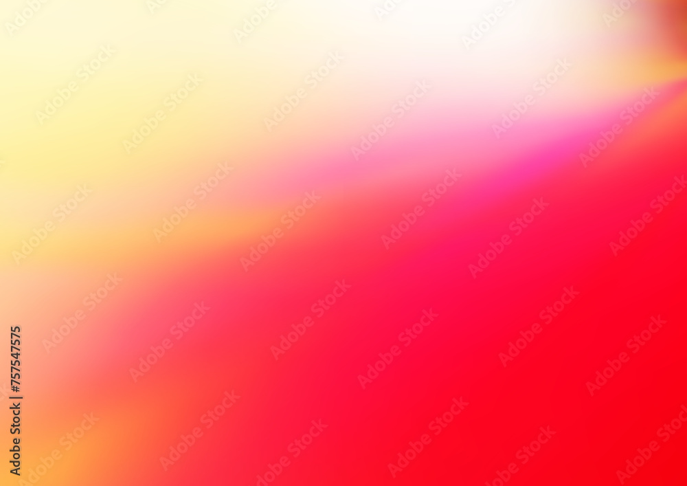 Light Red, Yellow vector blurred and colored background.