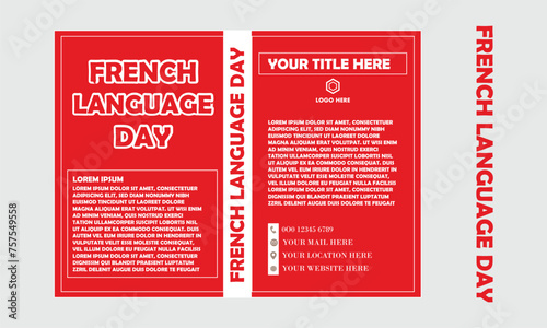 Simple flat vector French Language Day design