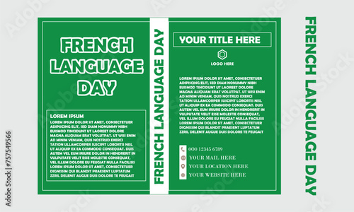 Simple flat vector French Language Day design