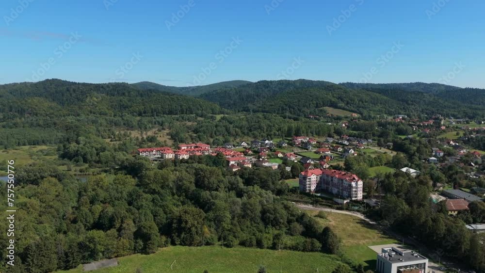 Beautiful Landscape Mountains Bieszczady Sanok Aerial View Poland Beautiful Landscape Mountains Bieszczady Sanok Aerial View Poland