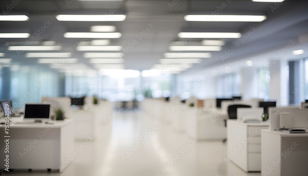 Blurred image of modern office, generative AI Blurred image of modern office, generative AI