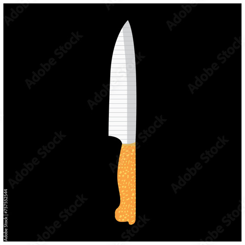 Stop Smoking Banner and Creative Knife Design