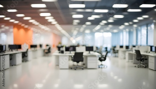 Blurred image of modern office  generative AI