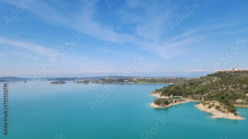 The Seyhan Lake with its unique turquoise water