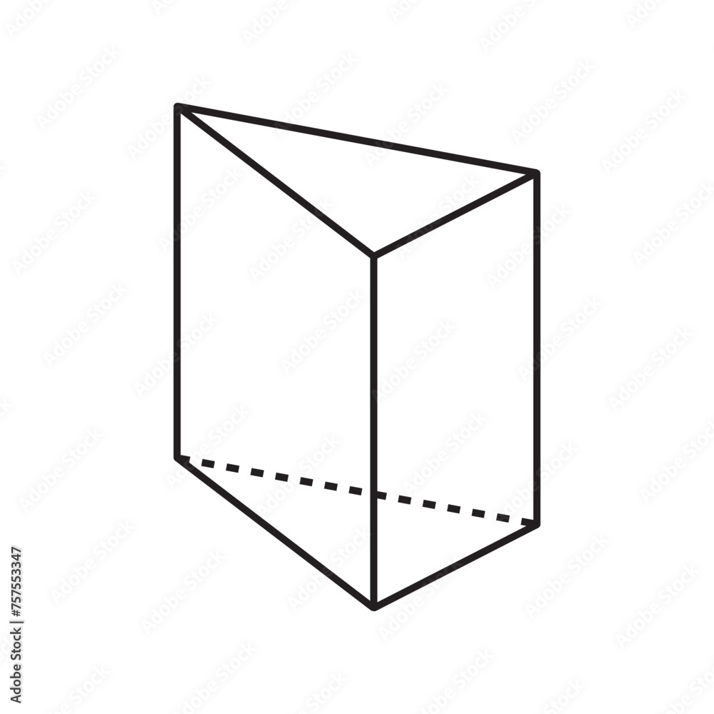 triangle prism icon vector illustration design template