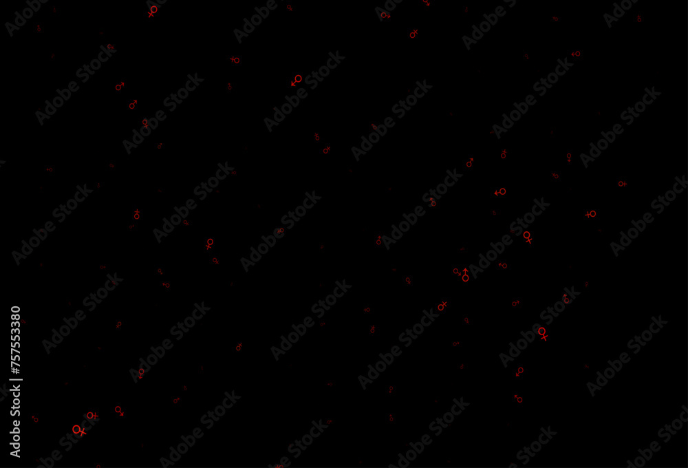 Dark orange vector pattern with gender elements. Dark orange vector pattern with gender elements.