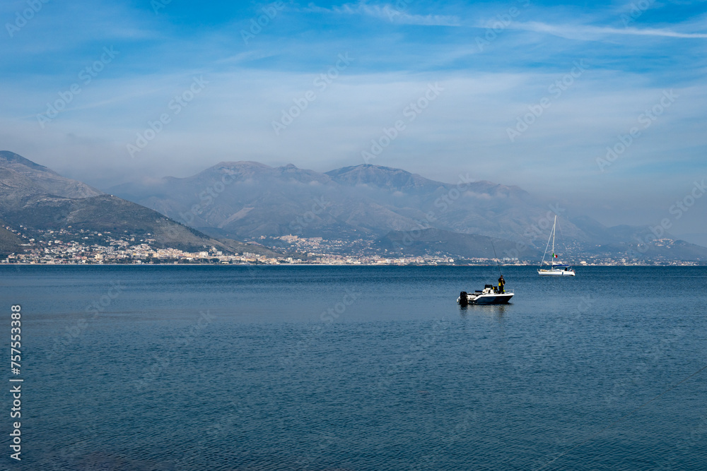 Morning walk in old part of Gaeta, ancient Italian city in province Latina on Tyrrhenian sea