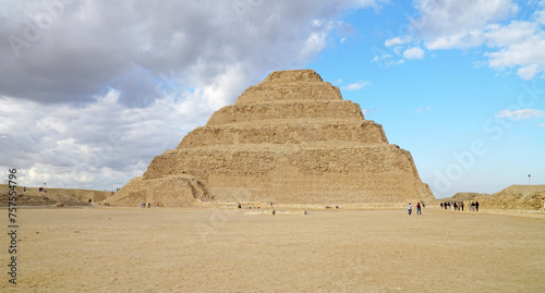 The Step Pyramid of King Djoser (Djeser or Zoser) in Saqqara, Egypt. photo