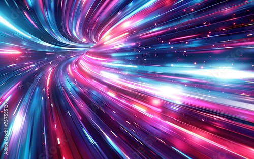 Vibrant Light Speed Motion: Abstract Cosmic Energy Background
